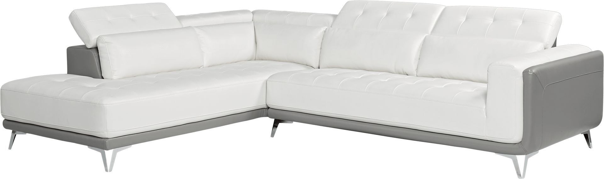 Uptown Loft White 2 Pc Sectional - Image 3
