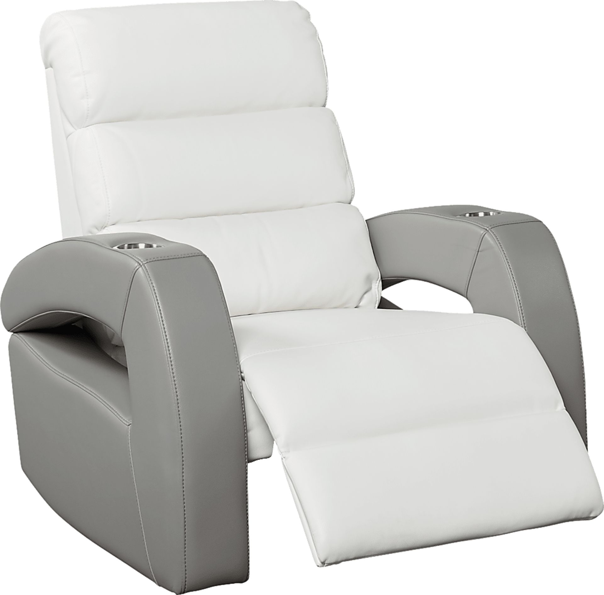 Uptown Loft White Power Recliner - Image 1
