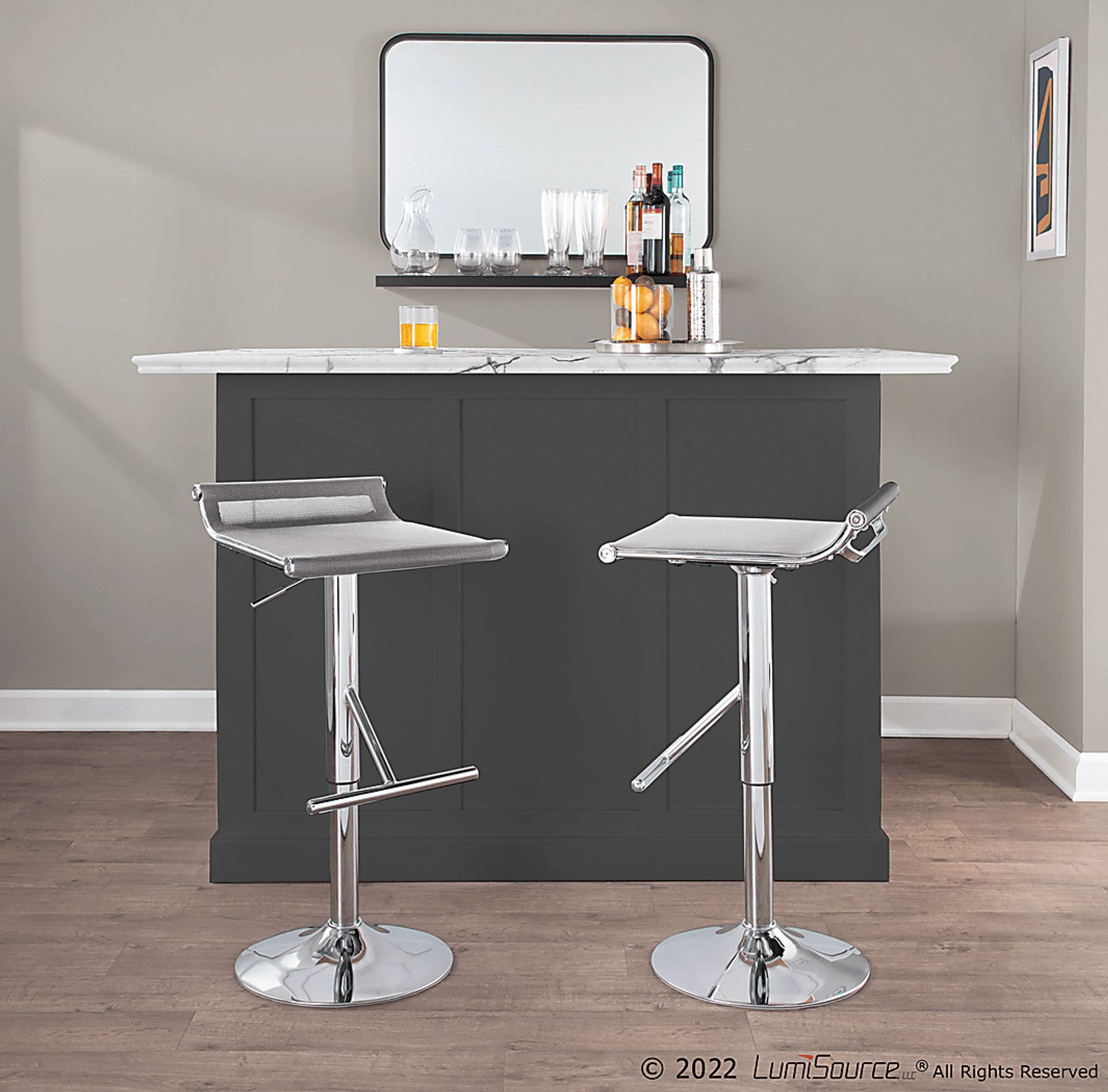 Upvalley Silver Barstool - Image 7