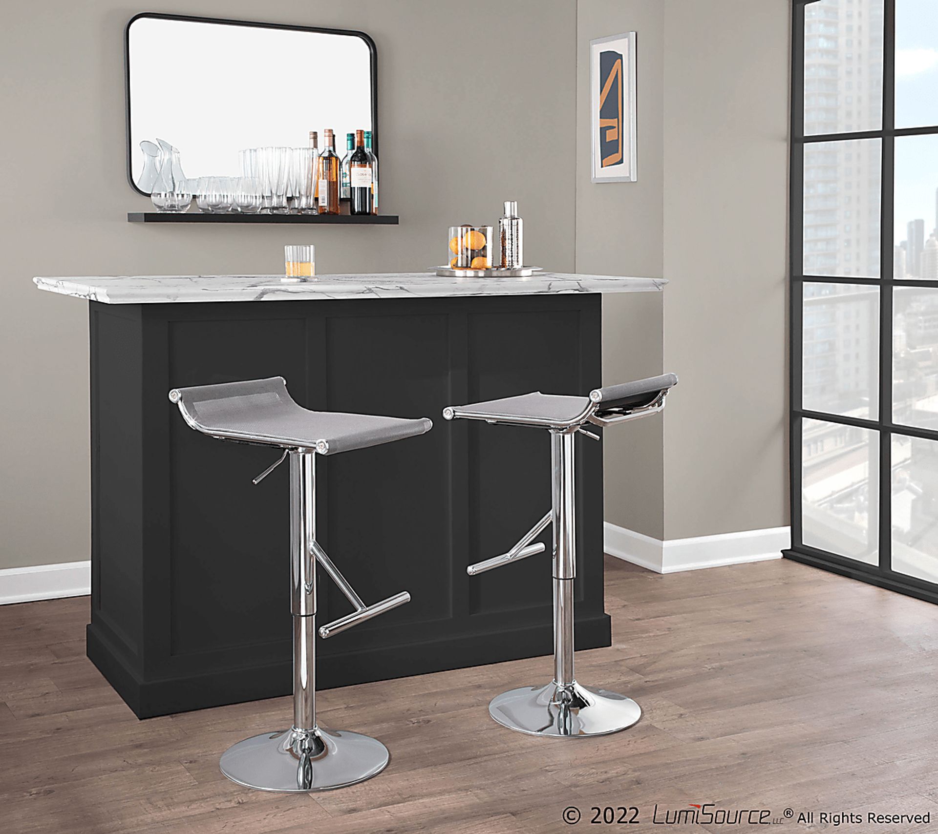 Upvalley Silver Barstool - Image 8