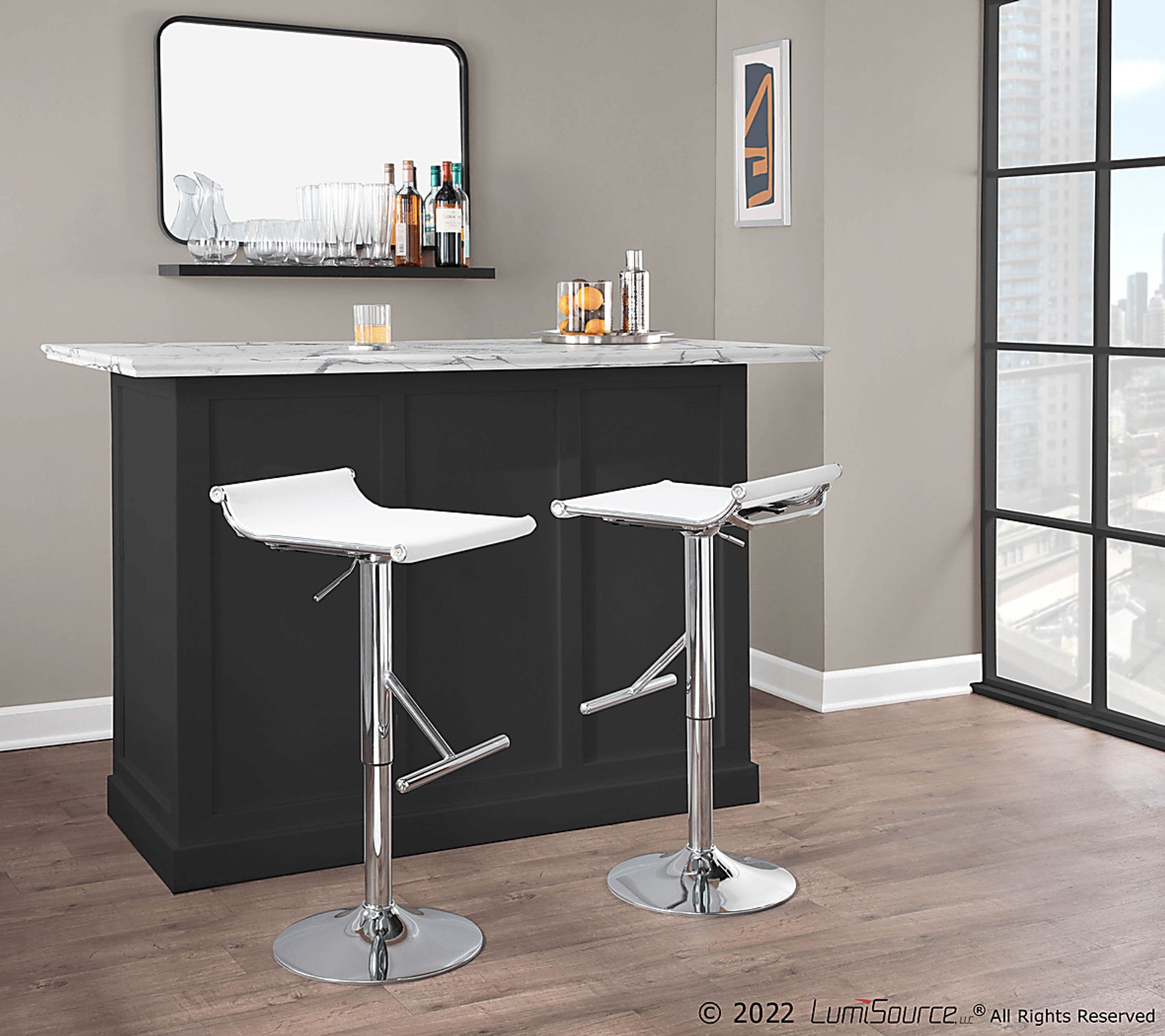 Upvalley White Barstool - Image 7