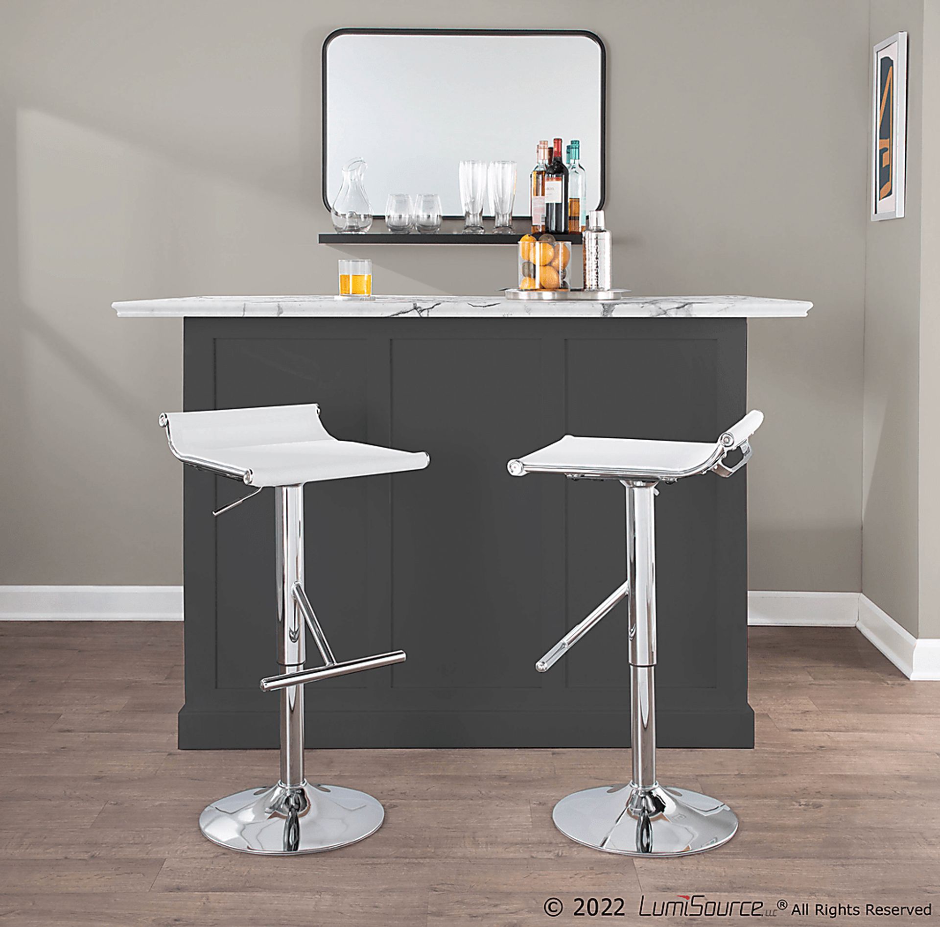 Upvalley White Barstool - Image 8