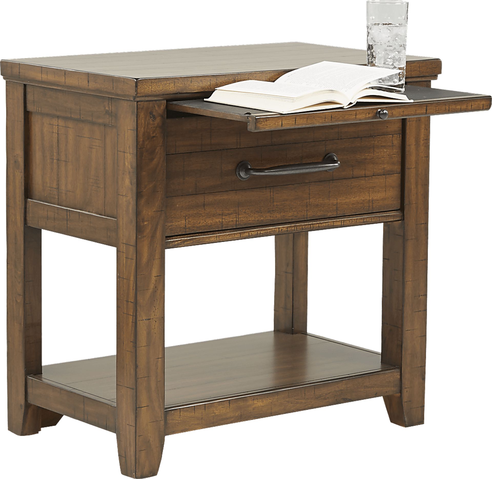 Urban Plains Brown Leg Nightstand - Image 2