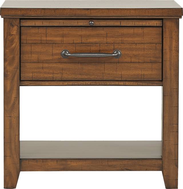 Urban Plains Brown Leg Nightstand - Thumbnail - Image 1