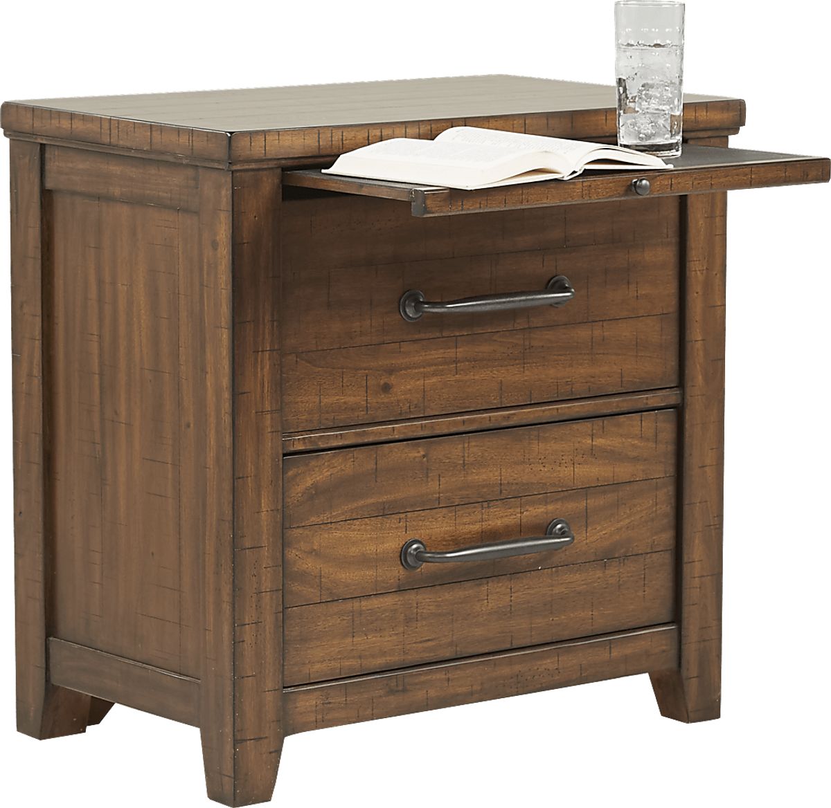 Urban Plains 7 Pc Brown Dark Wood Queen Bedroom Set With Dresser