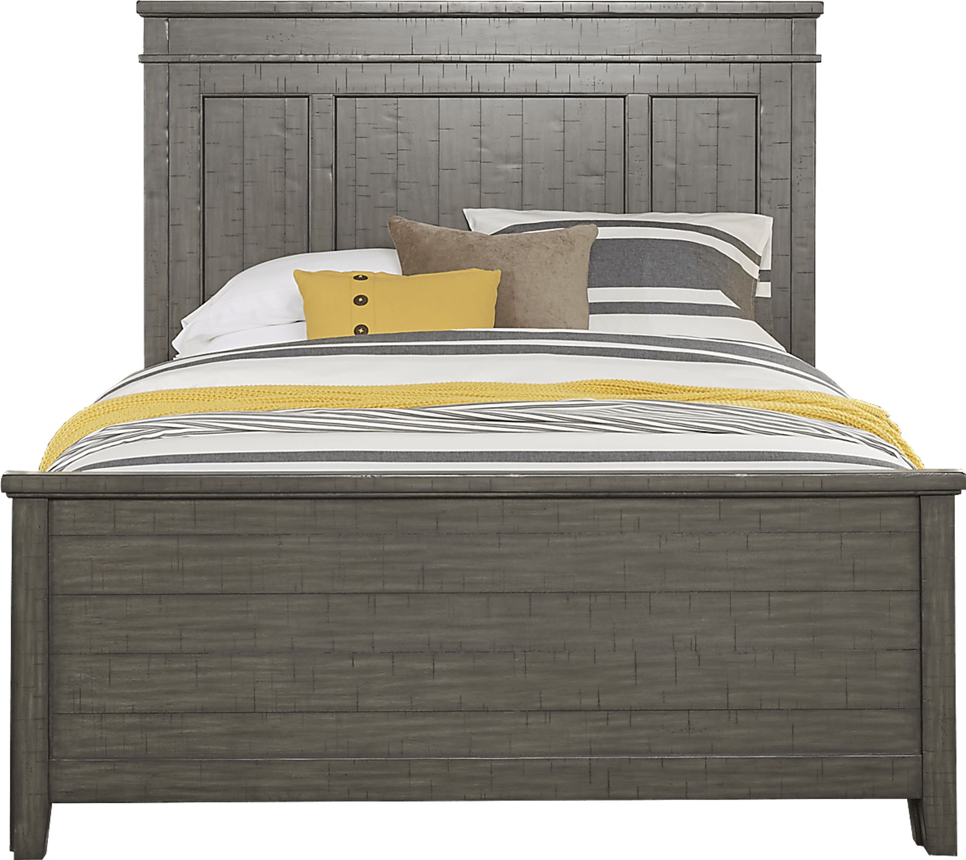 Urban Plains Gray 3 Pc King Panel Bed - Image 1