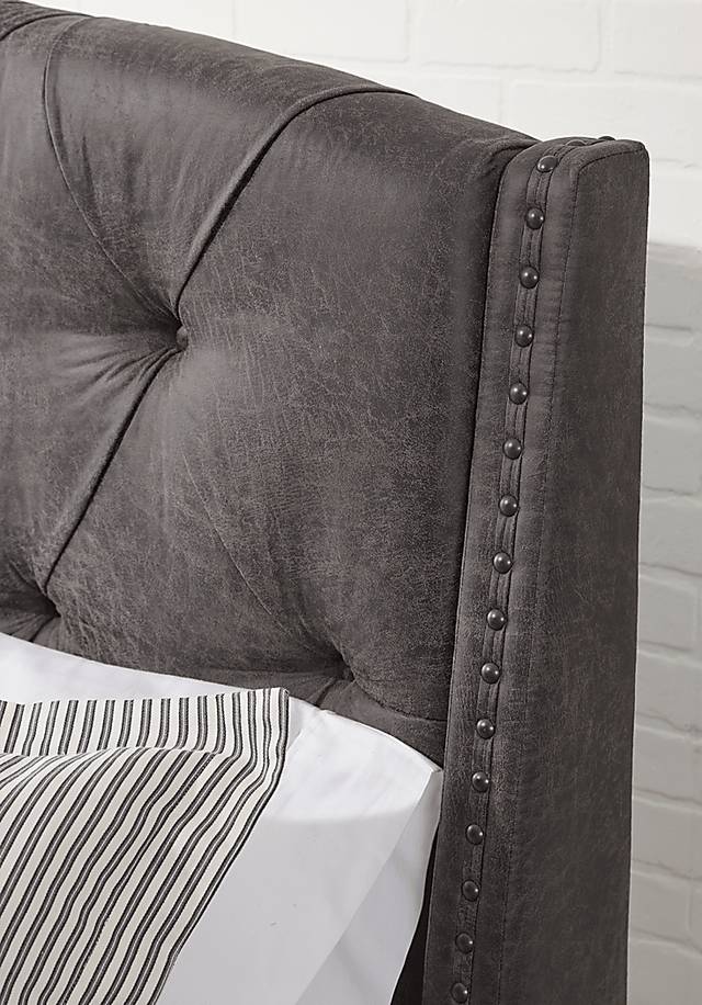 Urban Plains Gray 5 Pc King Upholstered Bedroom - Thumbnail - Image 5
