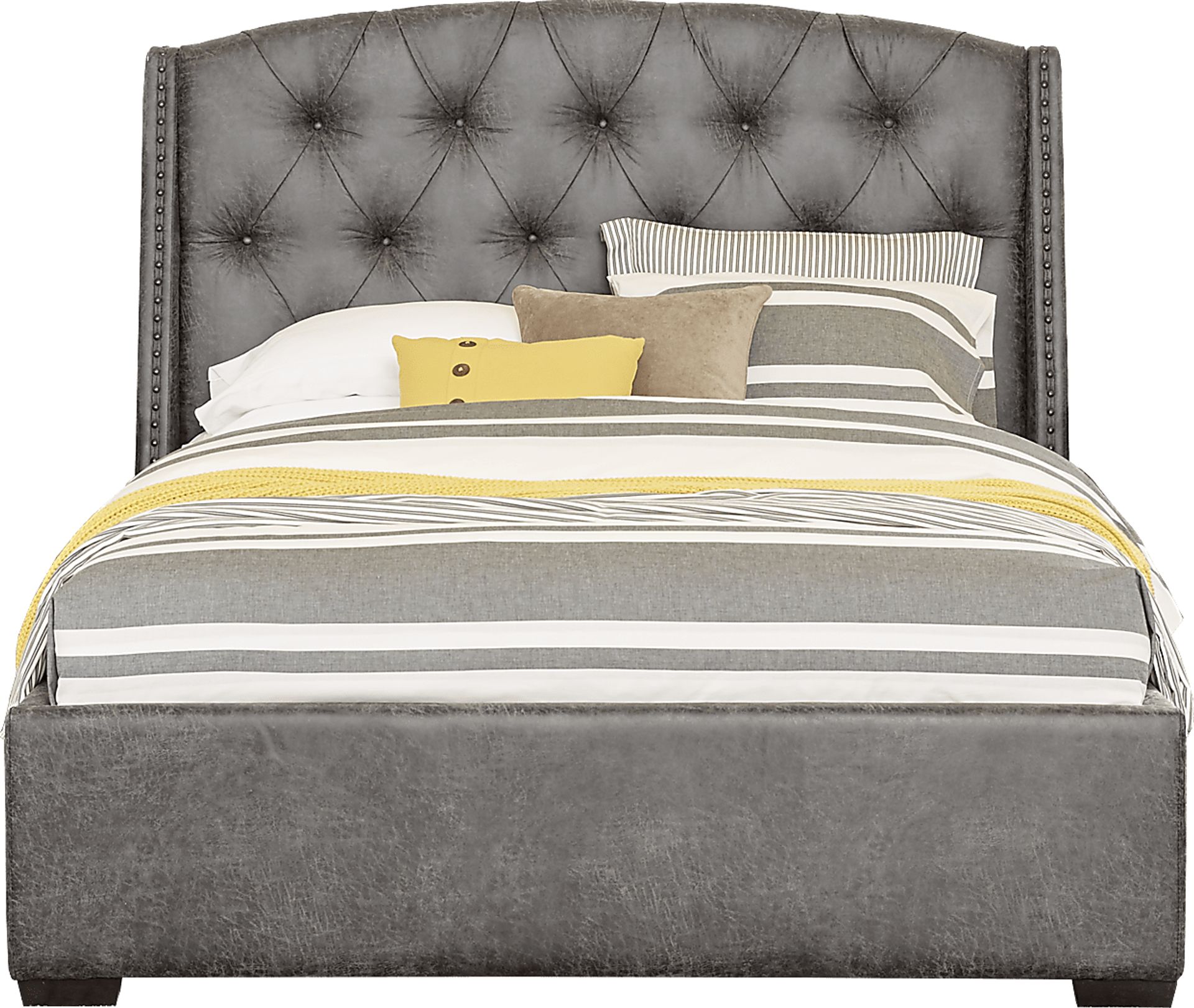 Urban Plains Gray 5 Pc King Upholstered Bedroom - Image 3