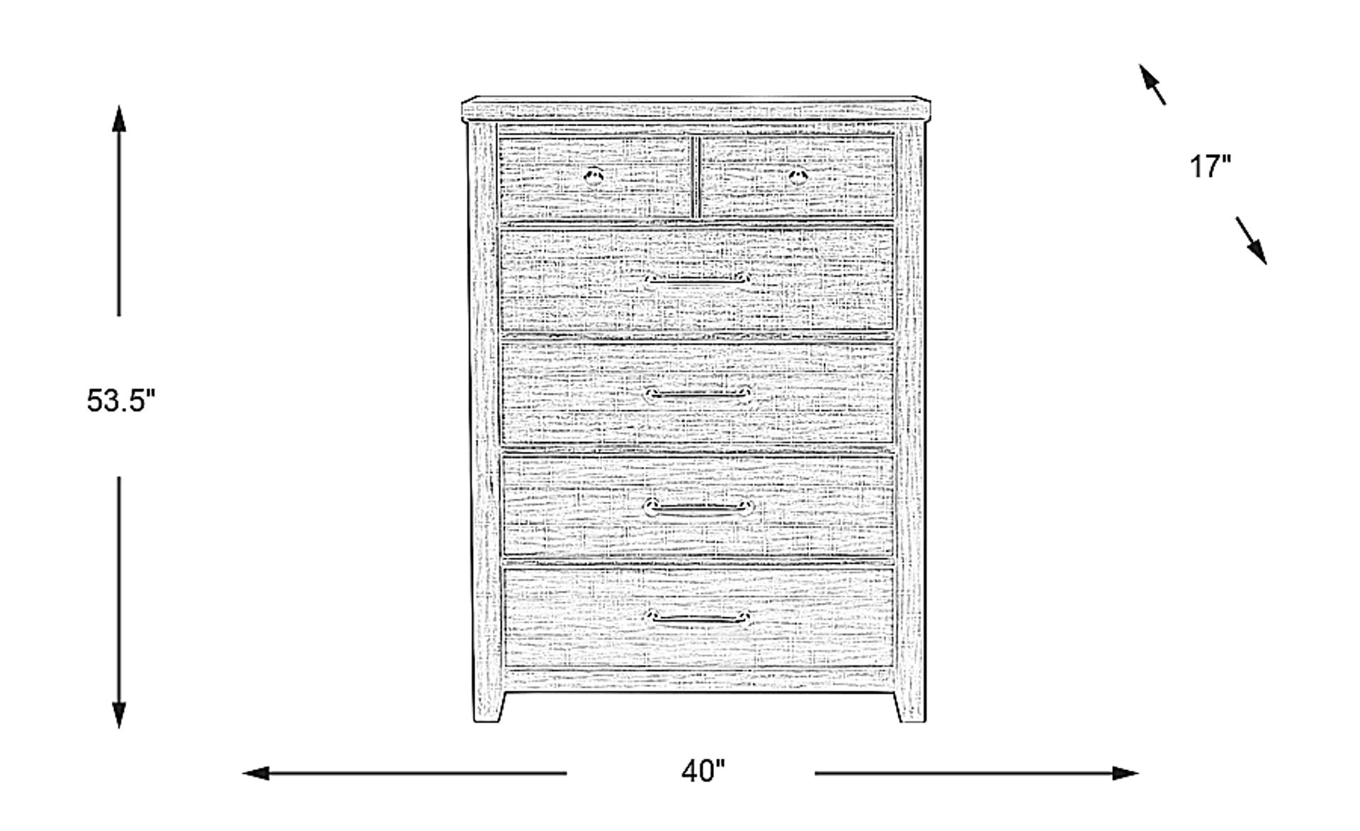 Dimension Image. Please refer to the Dimension Tab on this page for dimension details.