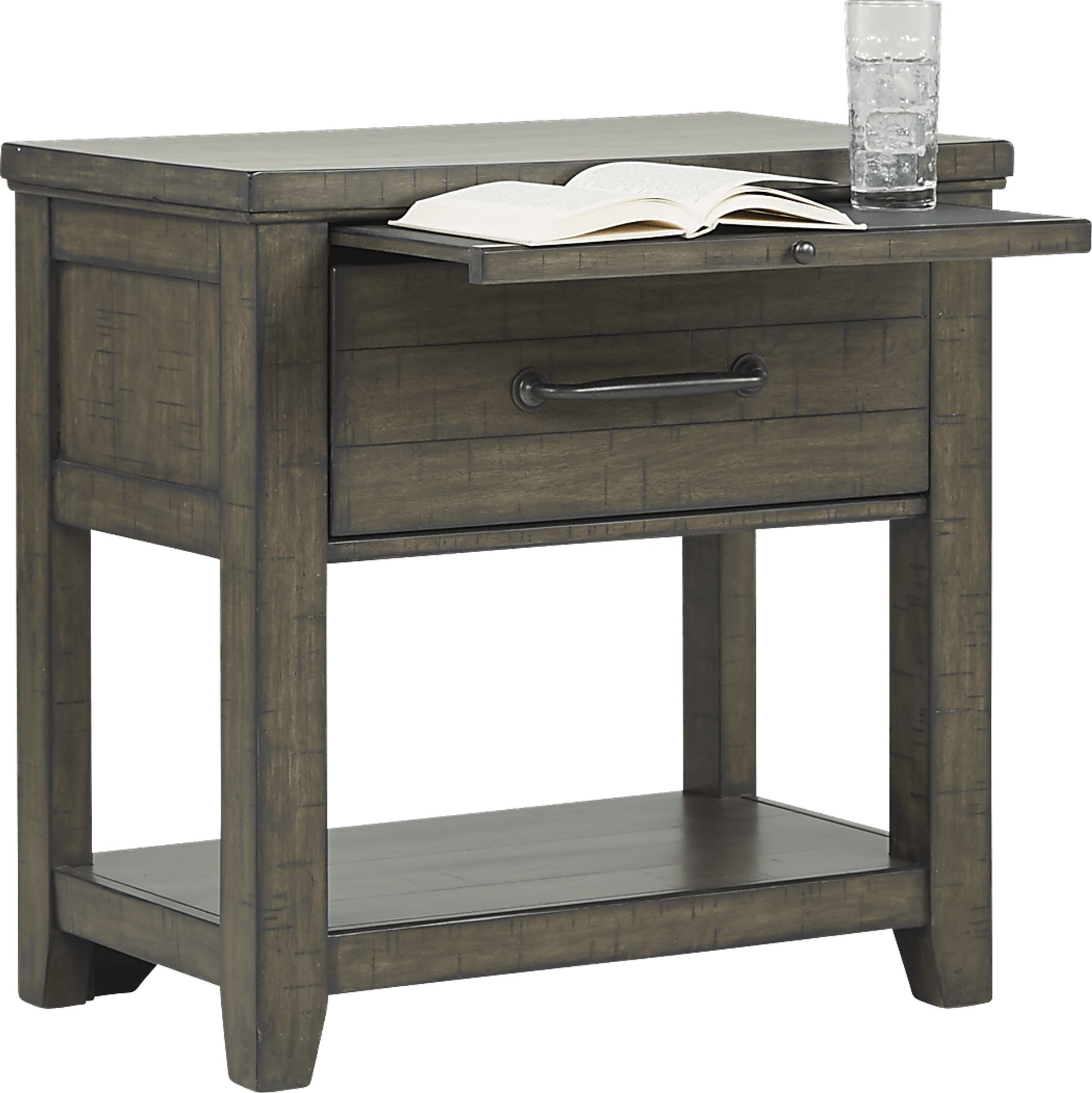 Urban Plains Gray Leg Nightstand - Image 2