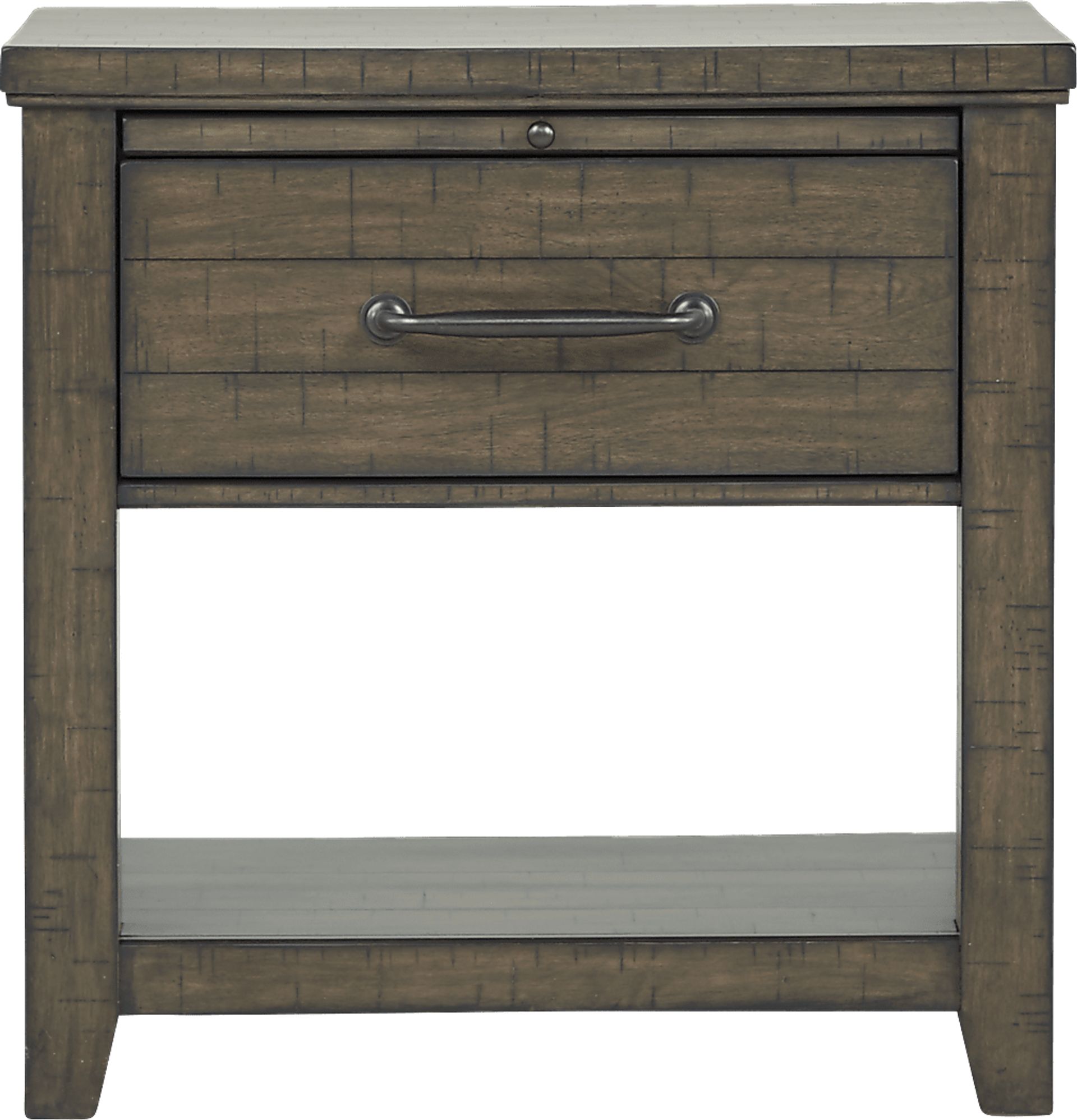 Urban Plains Gray Leg Nightstand - Image 1