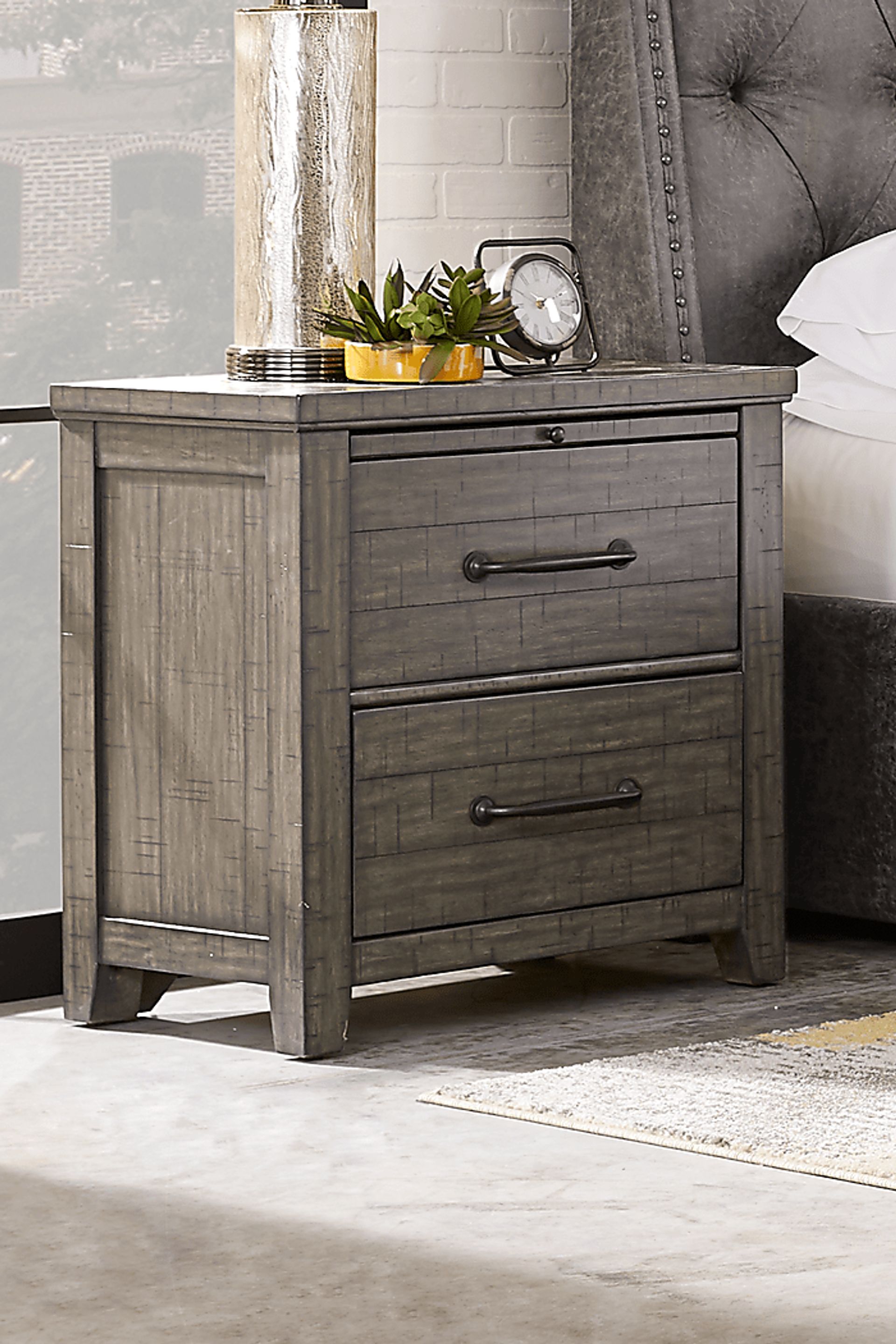 Urban Plains Gray Nightstand - Image 4