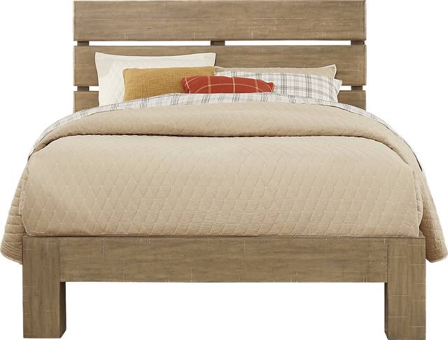 Urban Plains Mahogany 3 Pc Queen Slat Platform Bed - Thumbnail - Image 1