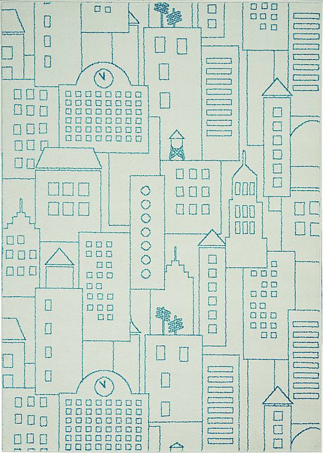 Kids Urban Vista Beige 4' x 6' Rug - Thumbnail - Image 1