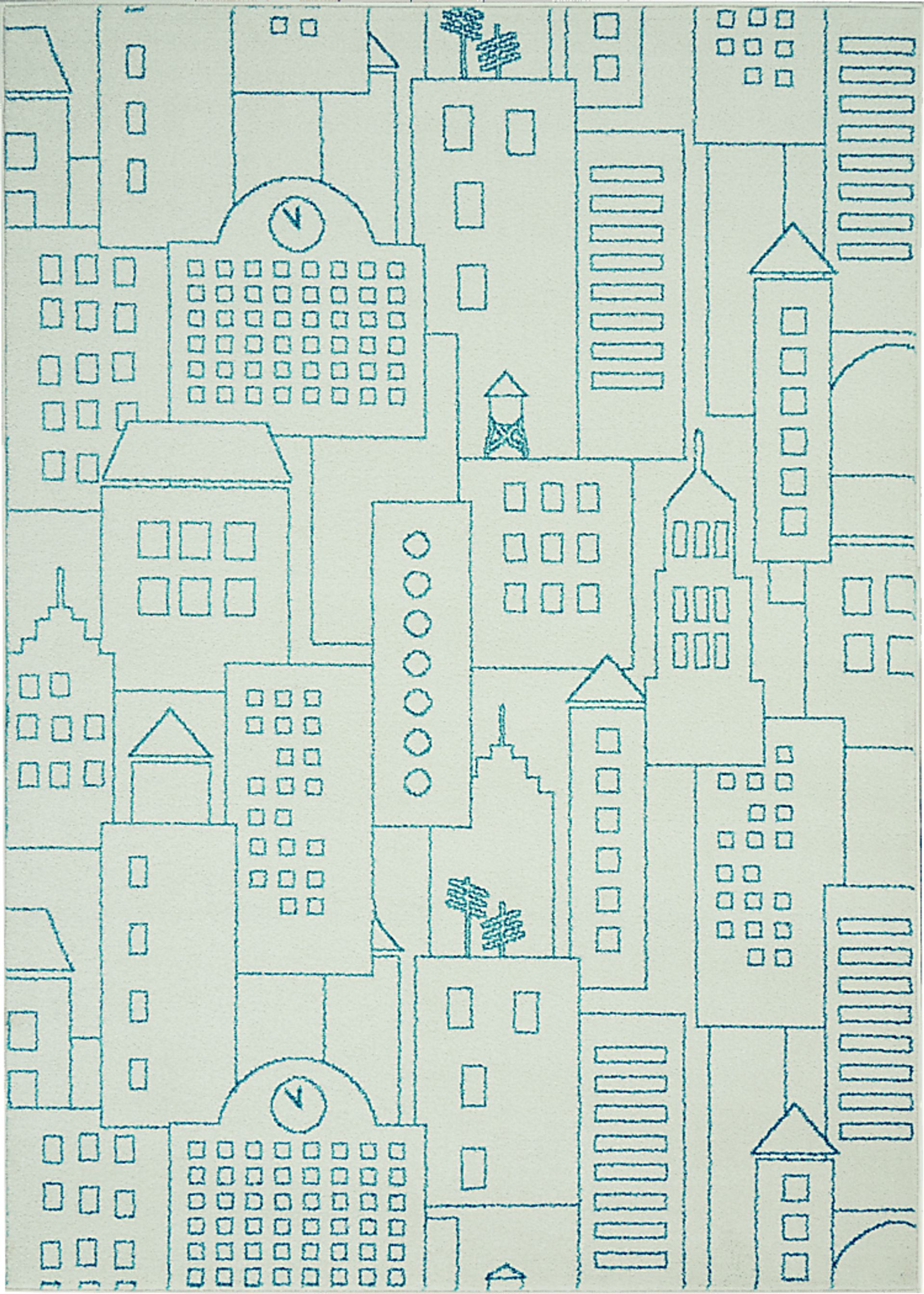 Kids Urban Vista Beige 4' x 6' Rug - Image 1