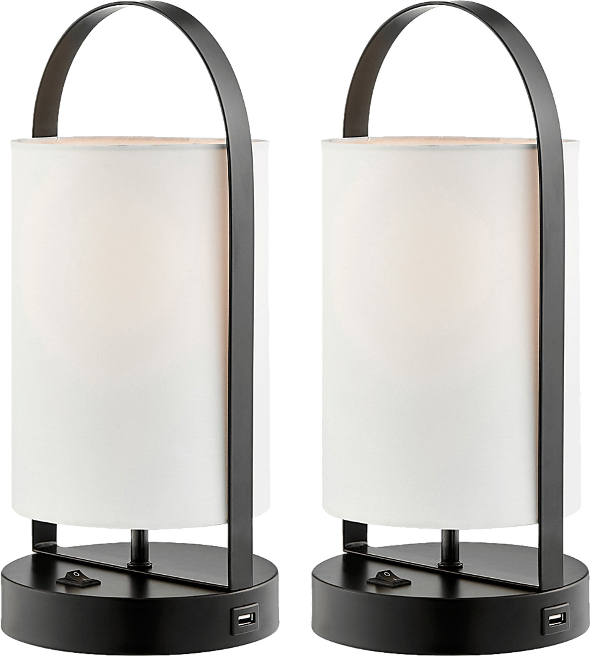Urbana Isle Black Table Lamps, Set of 2 - Image 1