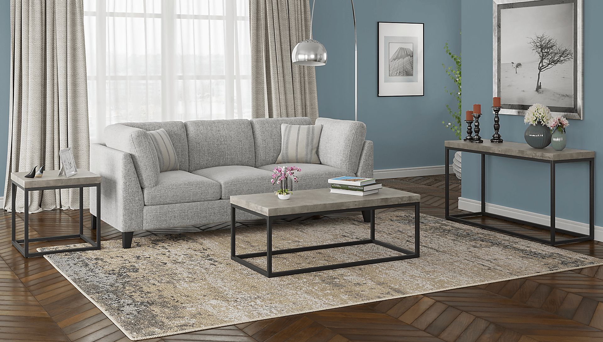 Urbandale Court  Gray Sofa Table - Image 4