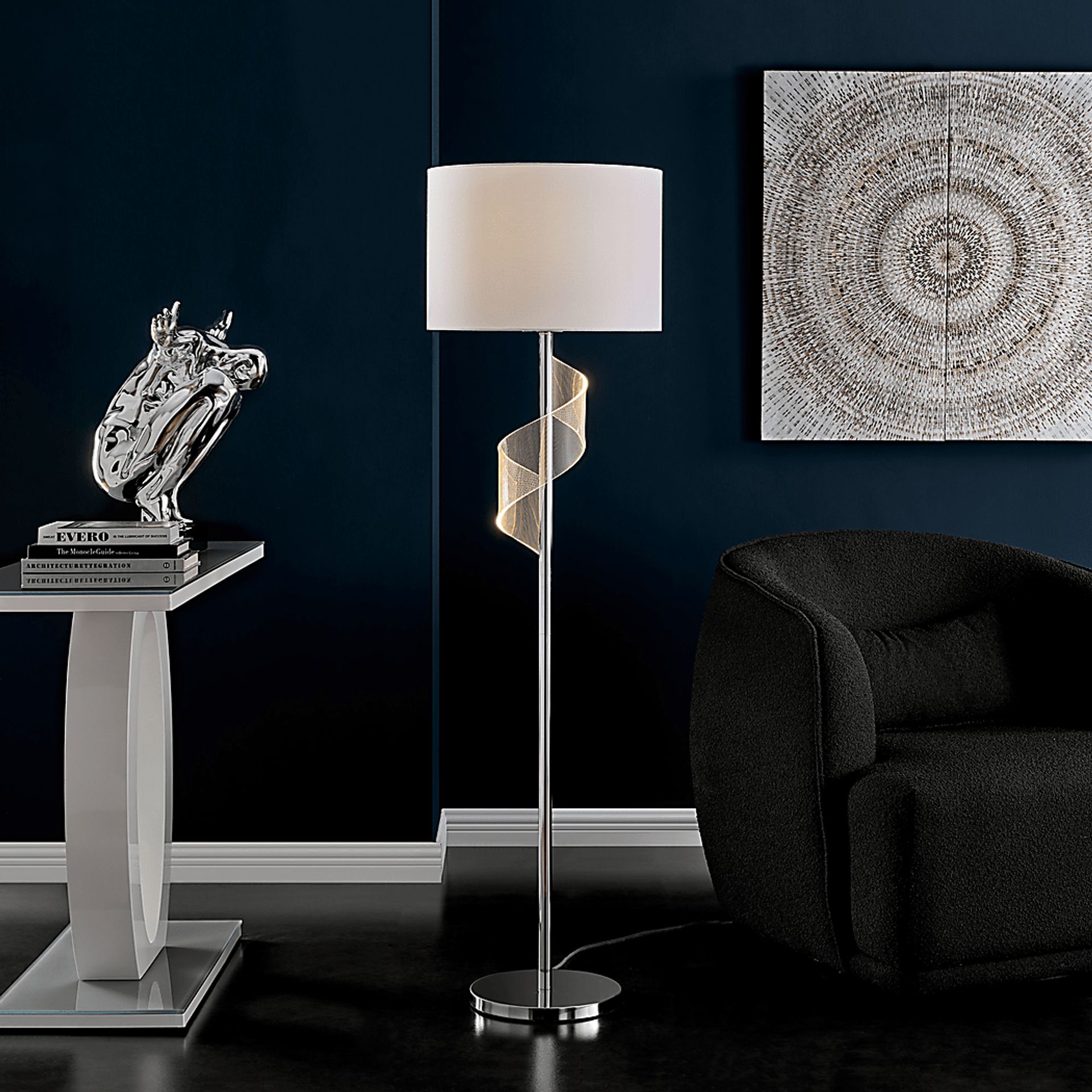 Uriah Way Silver Floor Lamp - Image 2