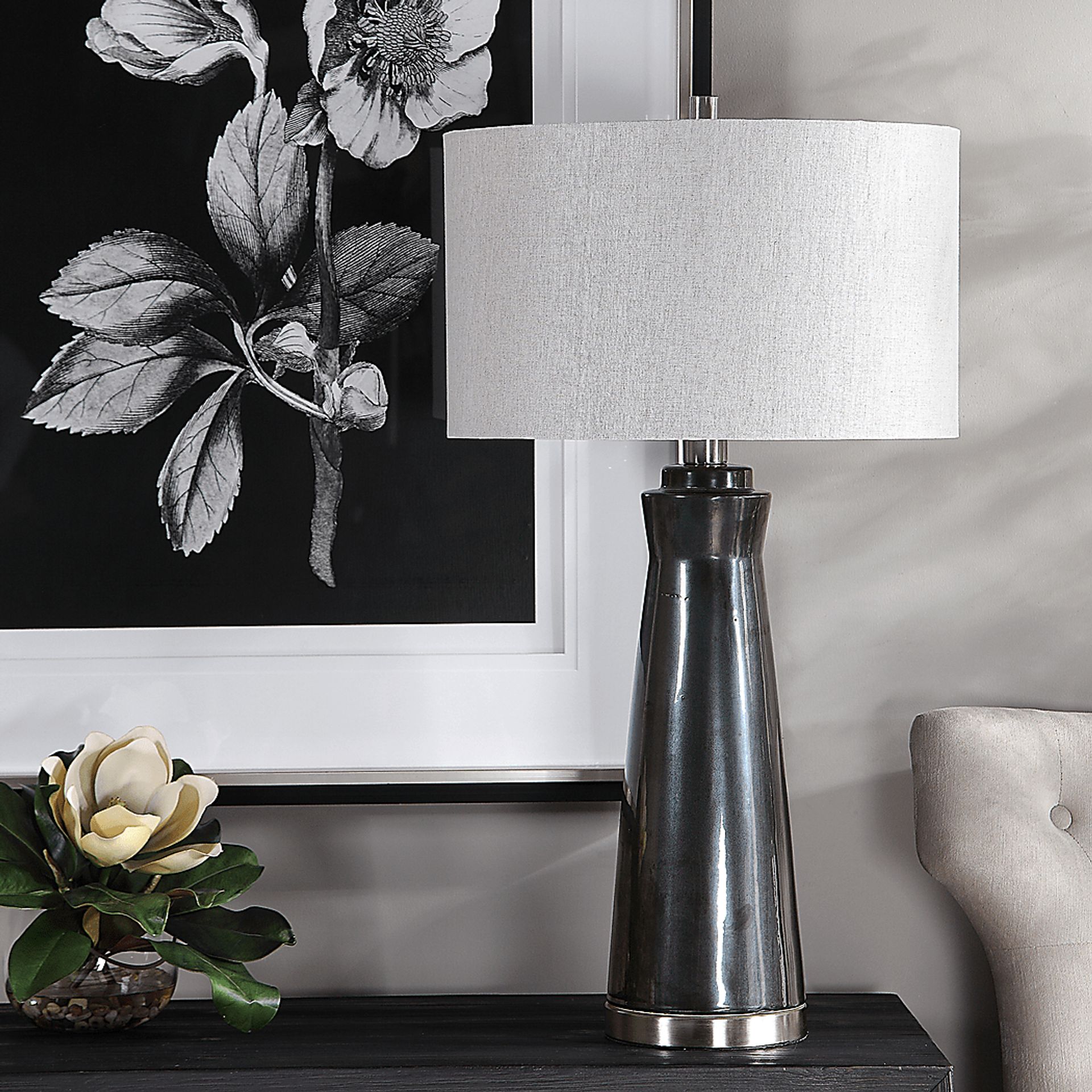 Urschel Cove Gray Lamp - Image 2