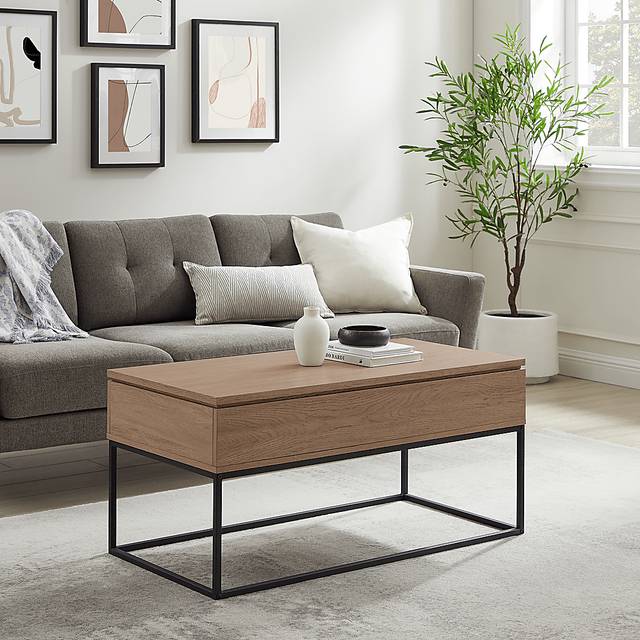 Utrin Light Oak Lift Top Cocktail Table - Thumbnail - Image 2