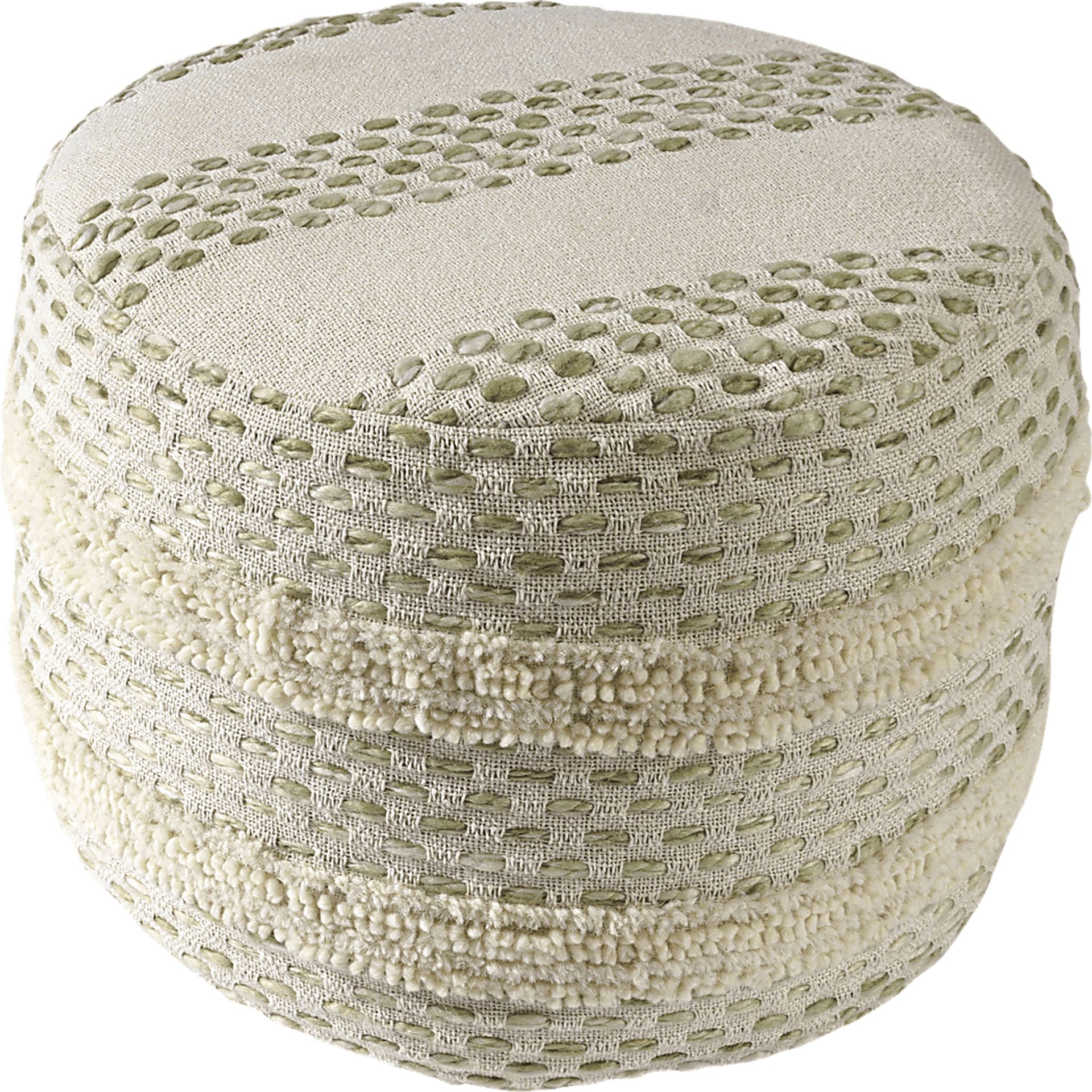 Vaddo Sage/Ivory Pouf - Image 4