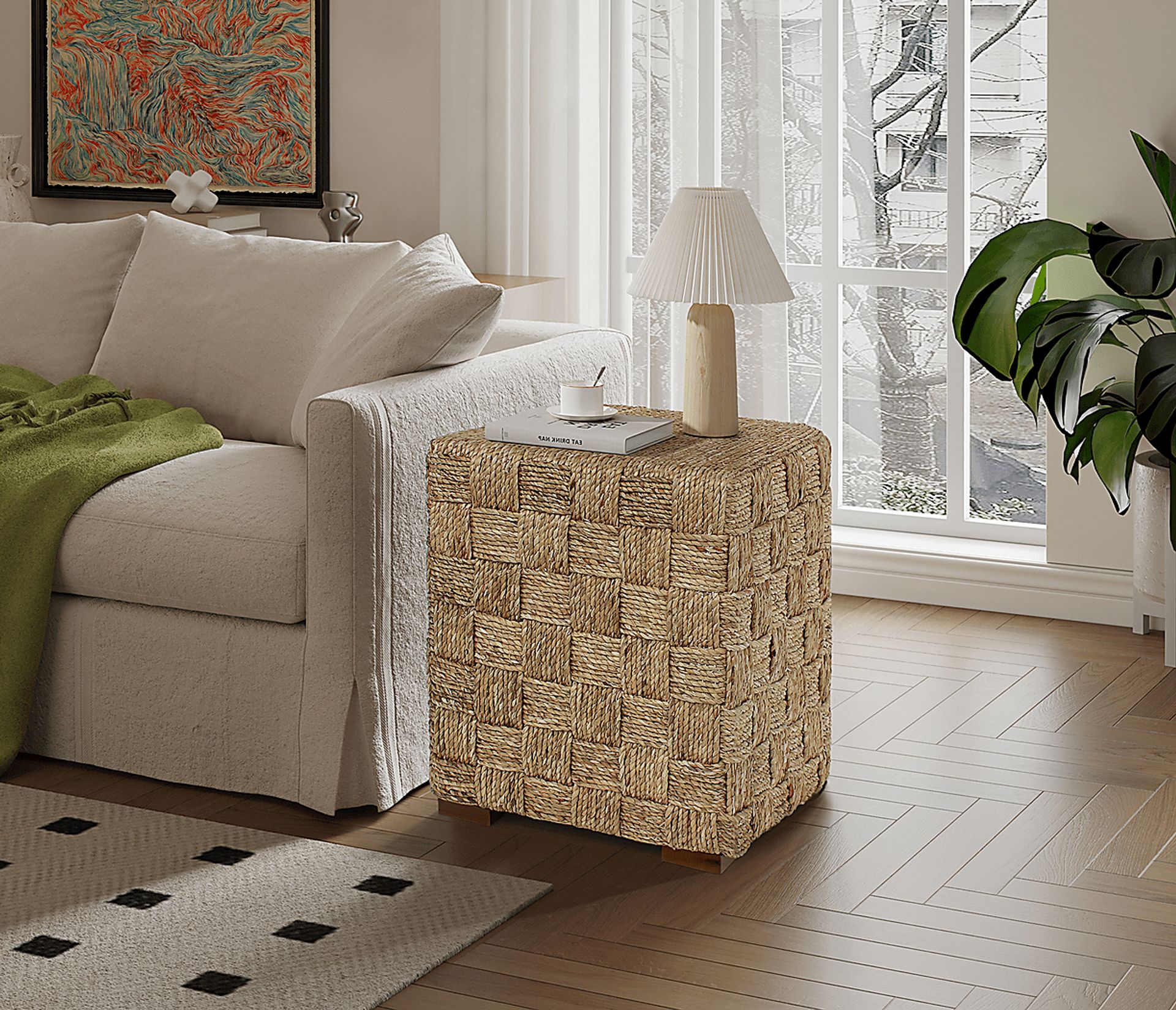 Vaesa Brown Square Accent Table - Image 2