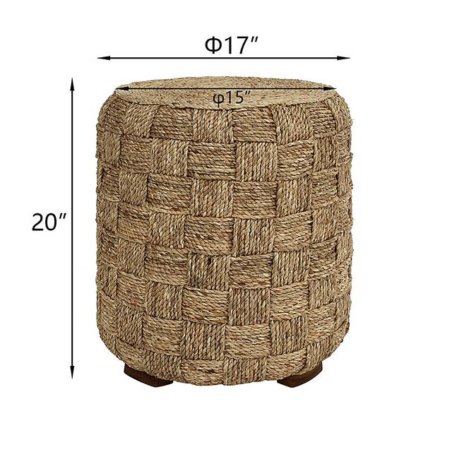 Vaessa Brown Round Accent Table - Thumbnail - Image 5
