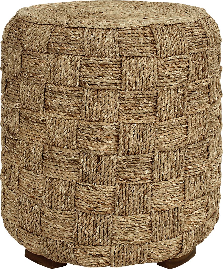 Vaessa Brown Round Accent Table