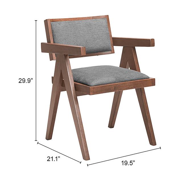 Vaggden Gray Dining Chair, Set of 2 - Thumbnail - Image 2