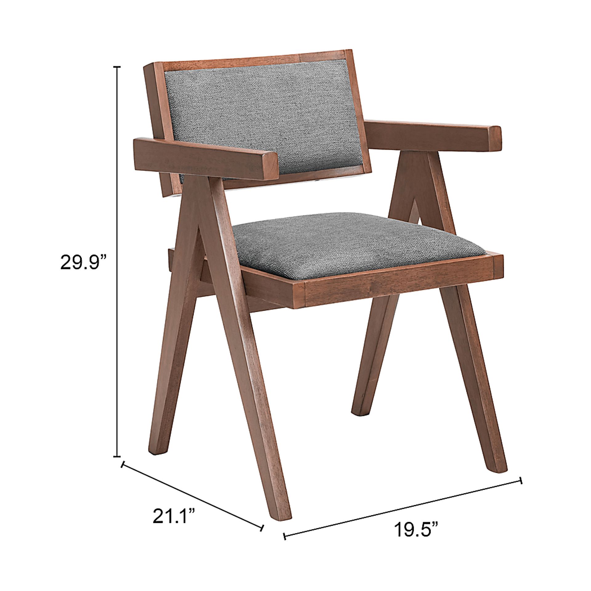 Vaggden Gray Dining Chair, Set of 2 - Image 2