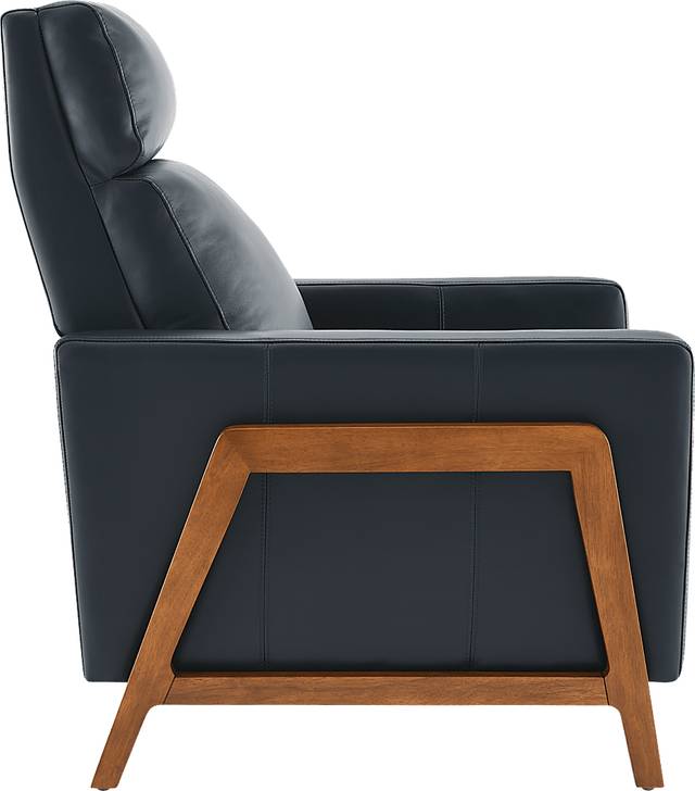Vaiaho Dark Blue Push Back Recliner - Thumbnail - Image 8