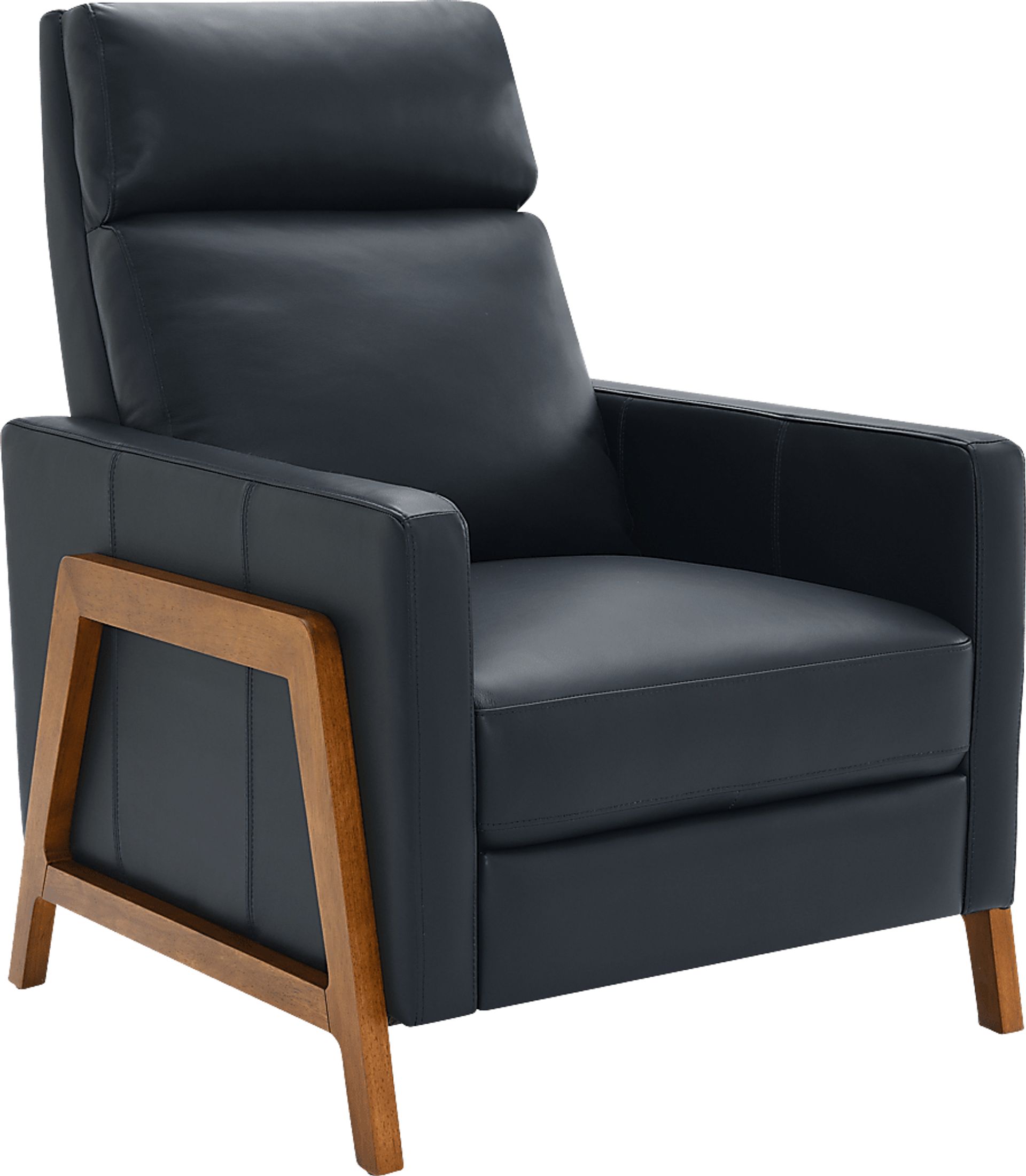Vaiaho Dark Blue Push Back Recliner - Image 1