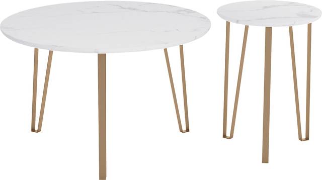 Vailmount White Accent Table, Set of 2 - Thumbnail - Image 2