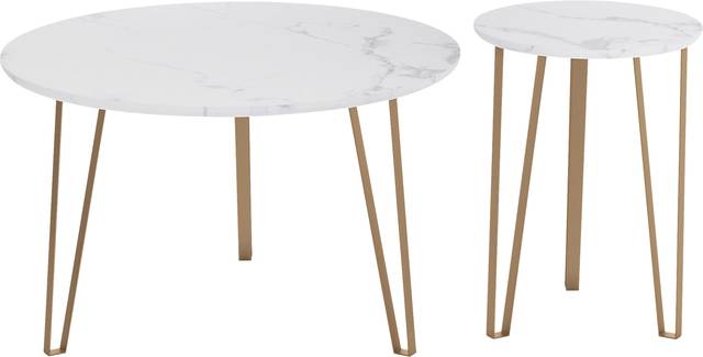 Vailmount White Accent Table, Set of 2 - Thumbnail - Image 3