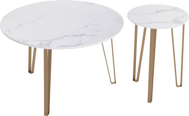 Vailmount White Accent Table, Set of 2 - Thumbnail - Image 4