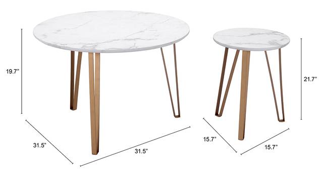 Vailmount White Accent Table, Set of 2 - Thumbnail - Image 10