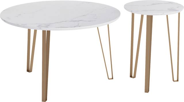 Vailmount White Accent Table, Set of 2 - Thumbnail - Image 1