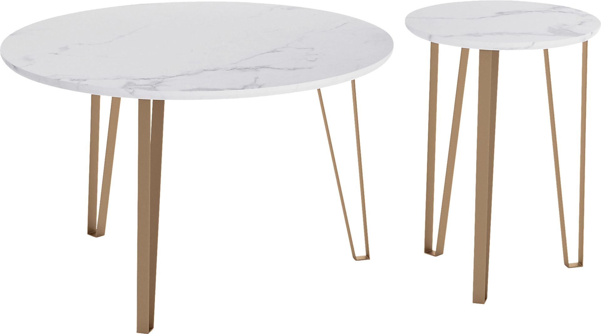 Vailmount White Accent Table, Set of 2 - Image 1