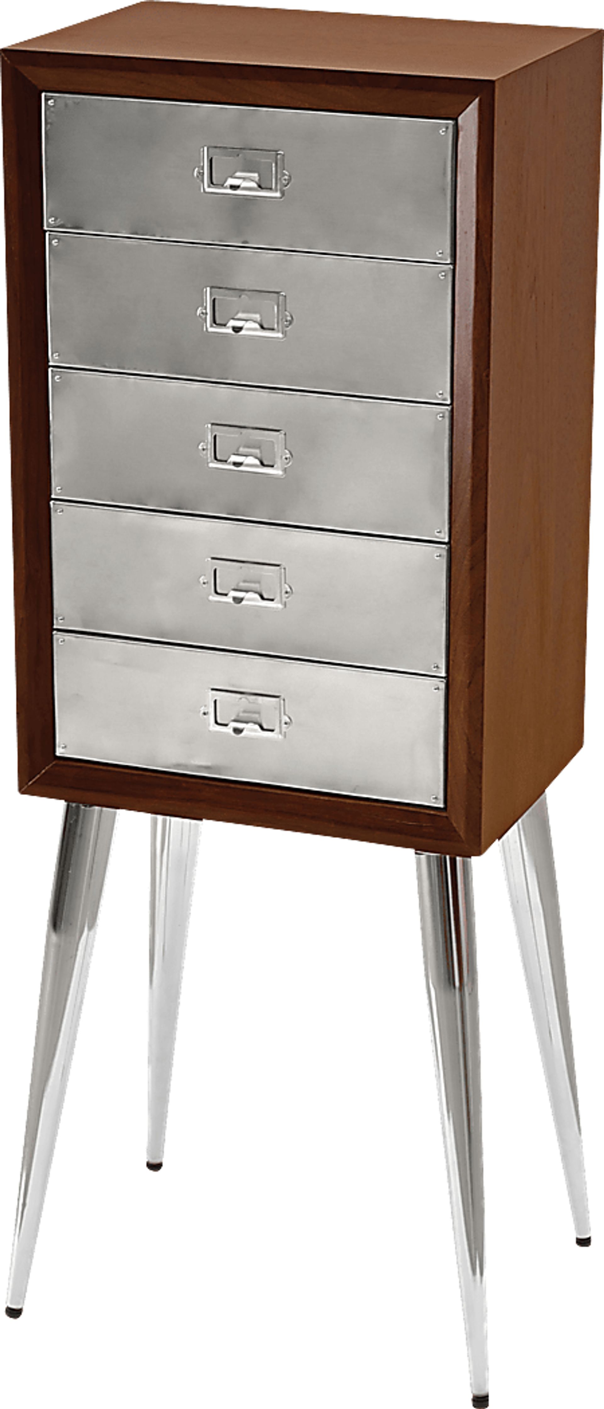 Valbrook Chrome Jewelry Armoire - Image 1