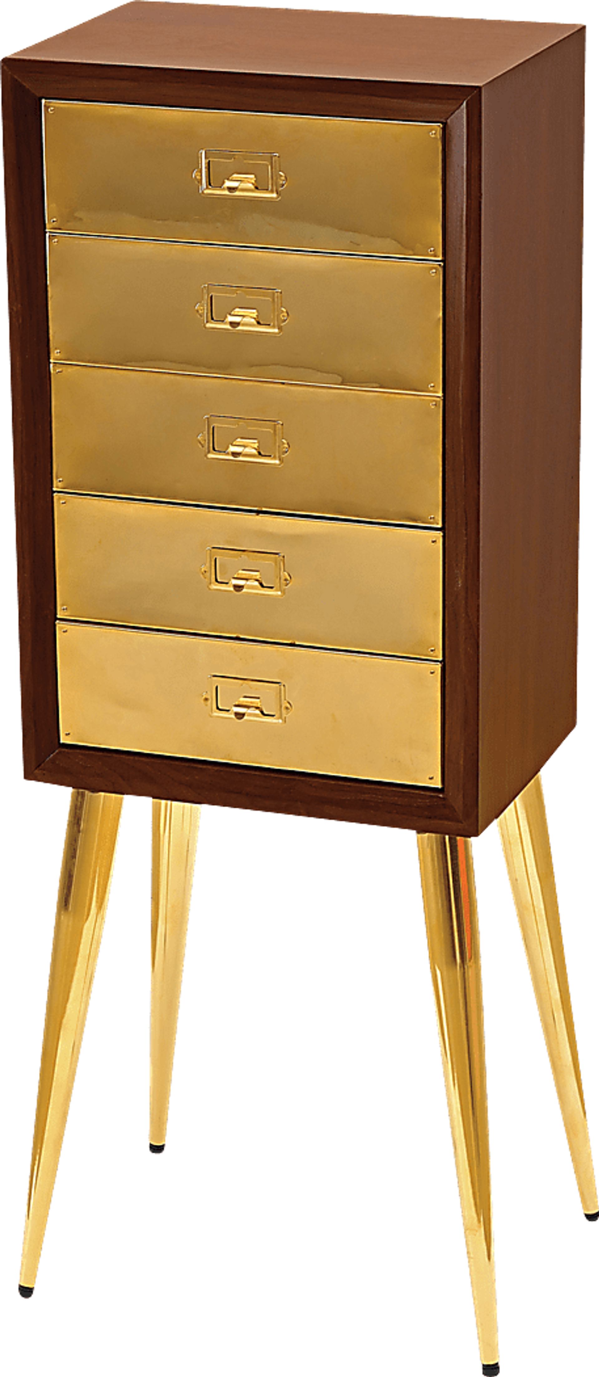 Valbrook Gold Jewelry Armoire - Image 1