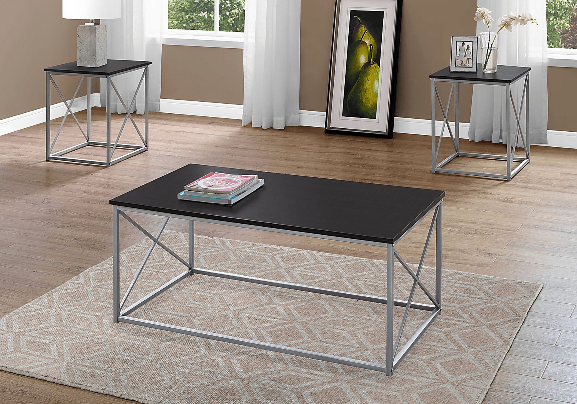 Valburn Cappuccino 3 Pc Table Set - Image 2