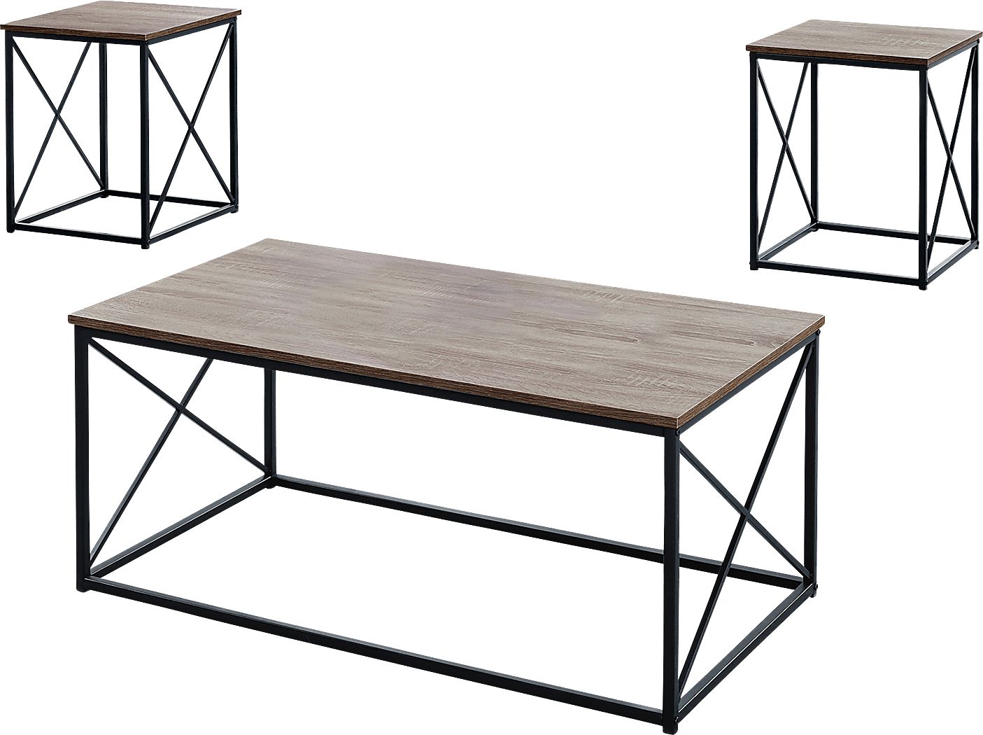 Valburn Taupe 3 Pc Table Set - Thumbnail 2