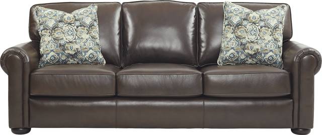 Valdosta Walnut Leather Sleeper - Thumbnail - Image 1