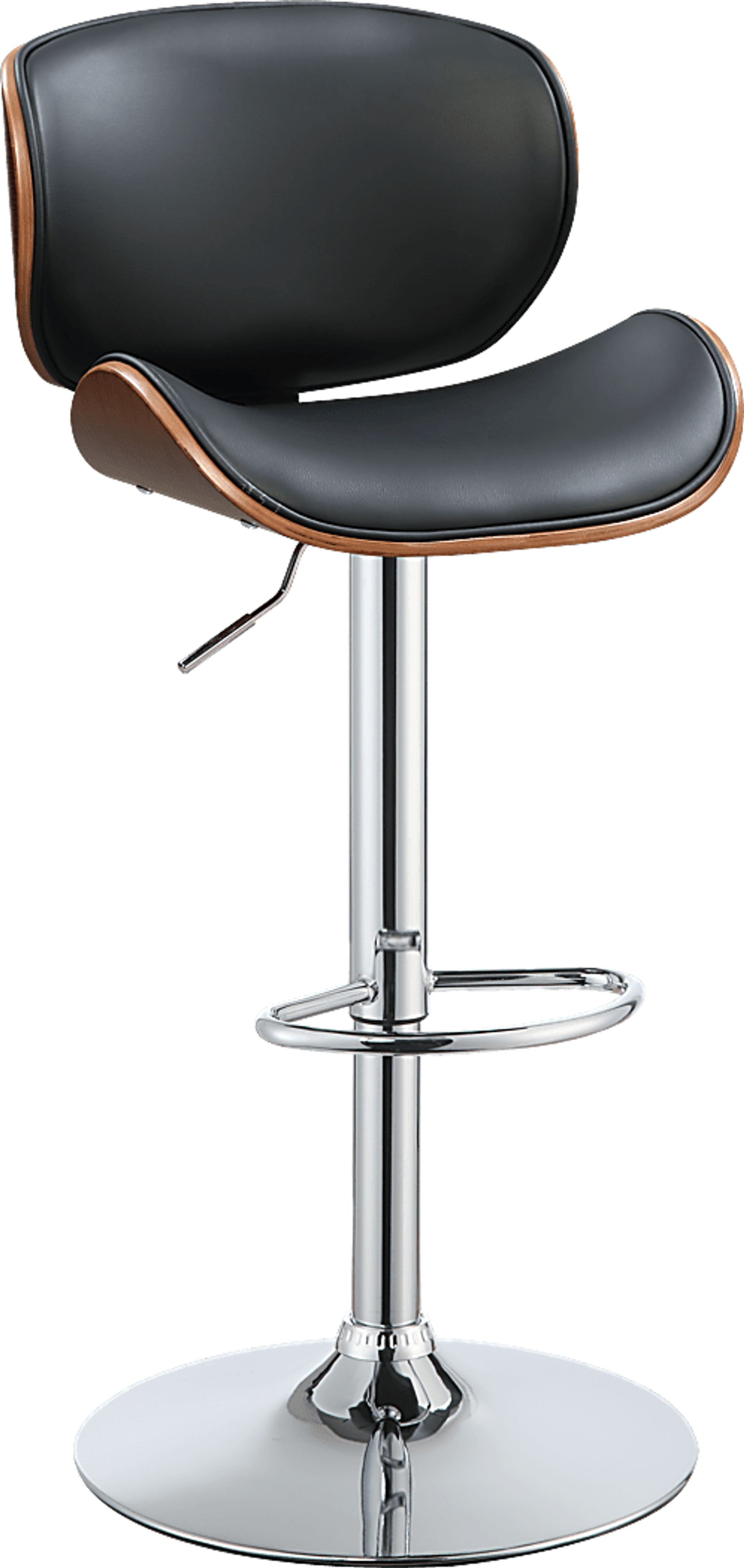 Vale Black Adjustable Barstool - Image 1