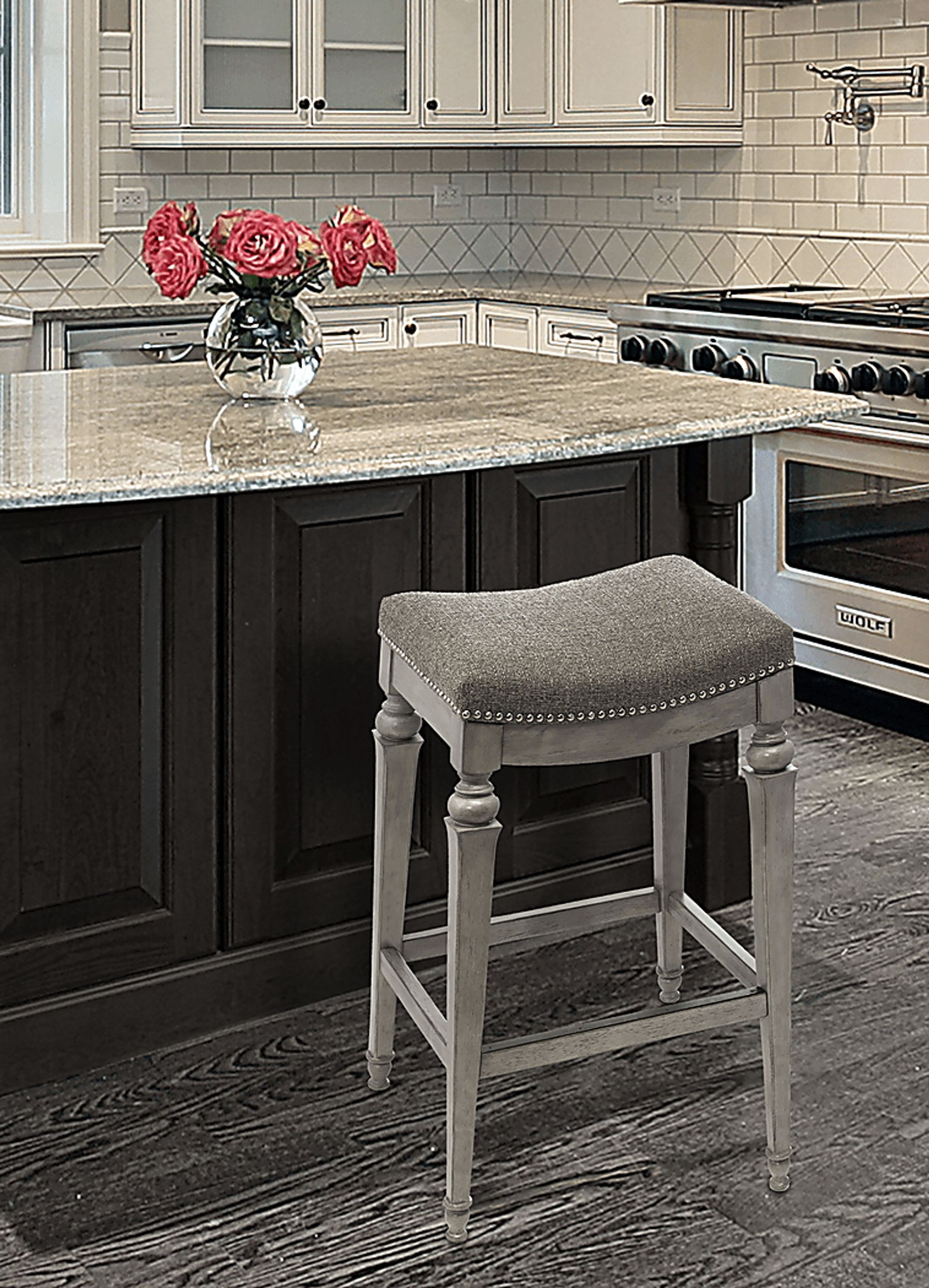 Valedon Gray Counter Height Stool - Image 2