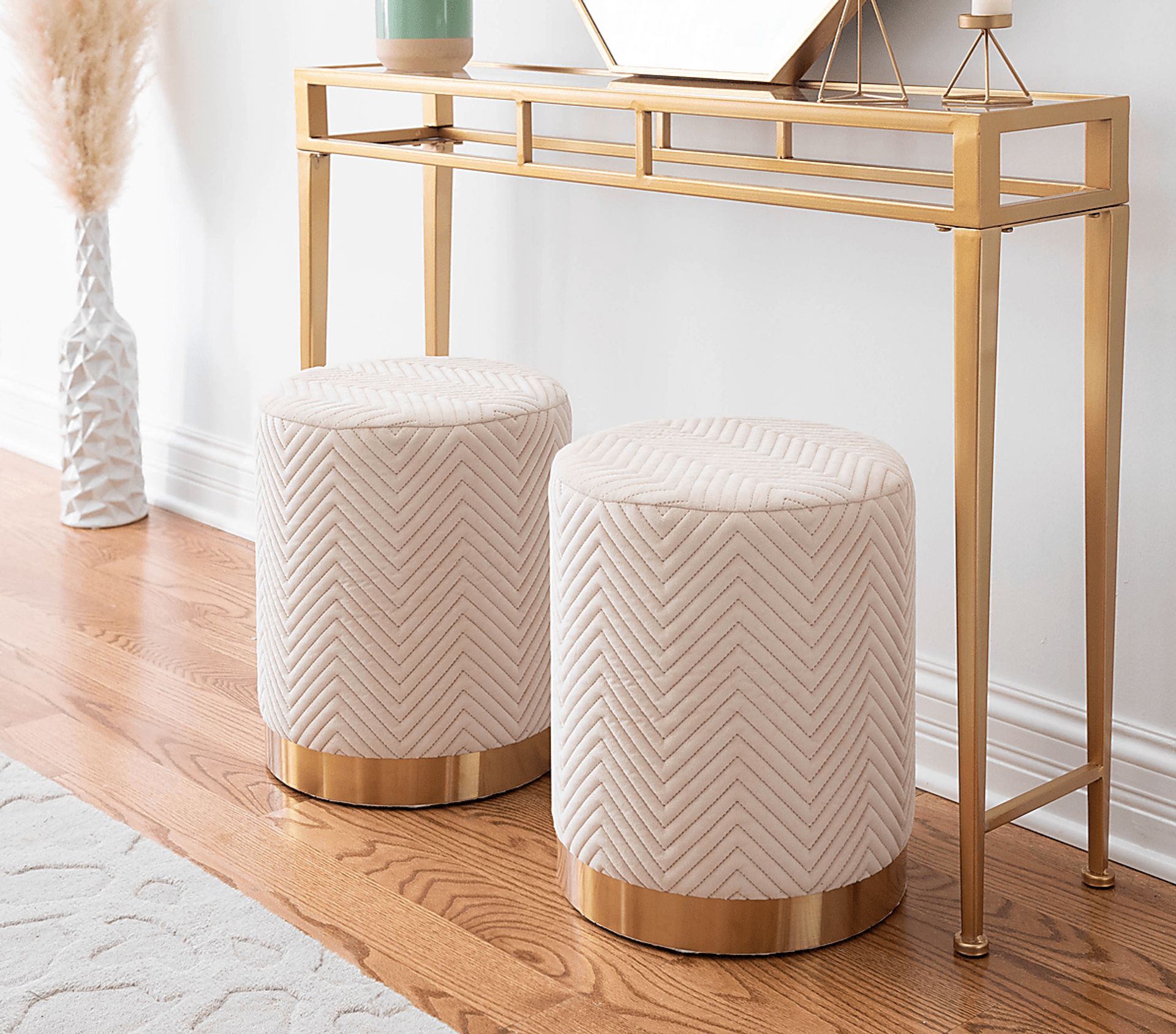 Valegreen Cream Ottoman - Image 4