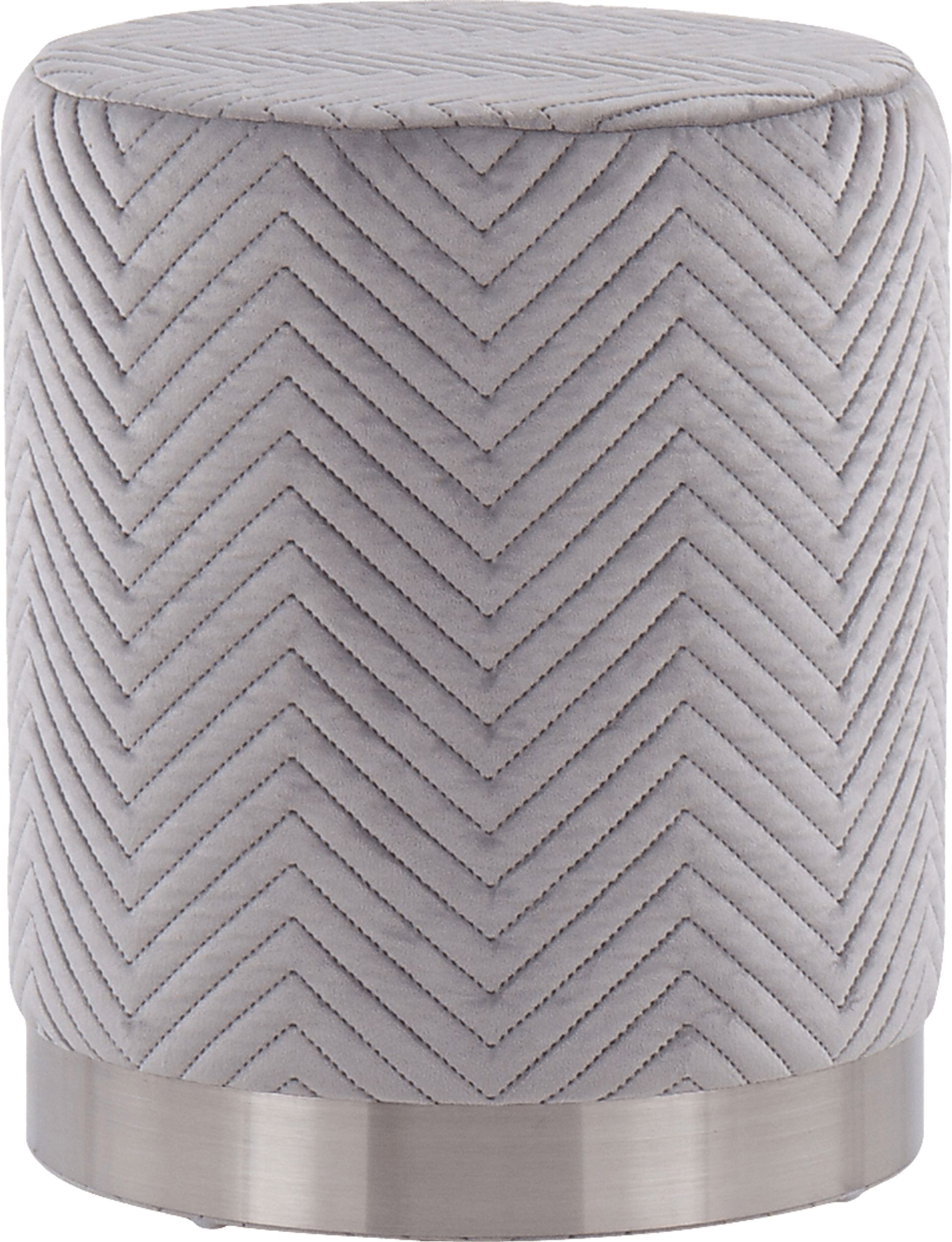 Valegreen Silver Ottoman - Image 1