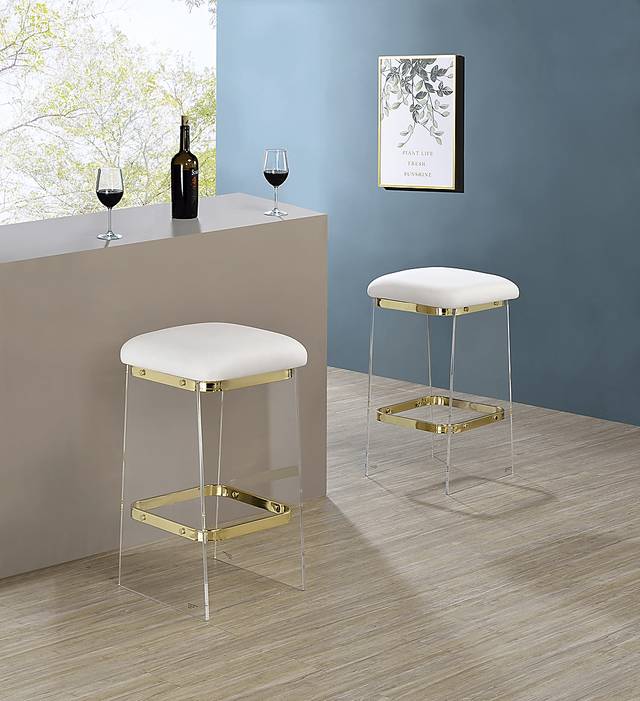 Valelo Gold Counter Stool, Set of 2 - Thumbnail - Image 2