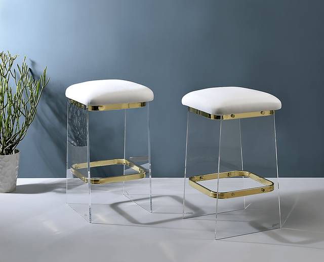 Valelo Gold Counter Stool, Set of 2 - Thumbnail - Image 3