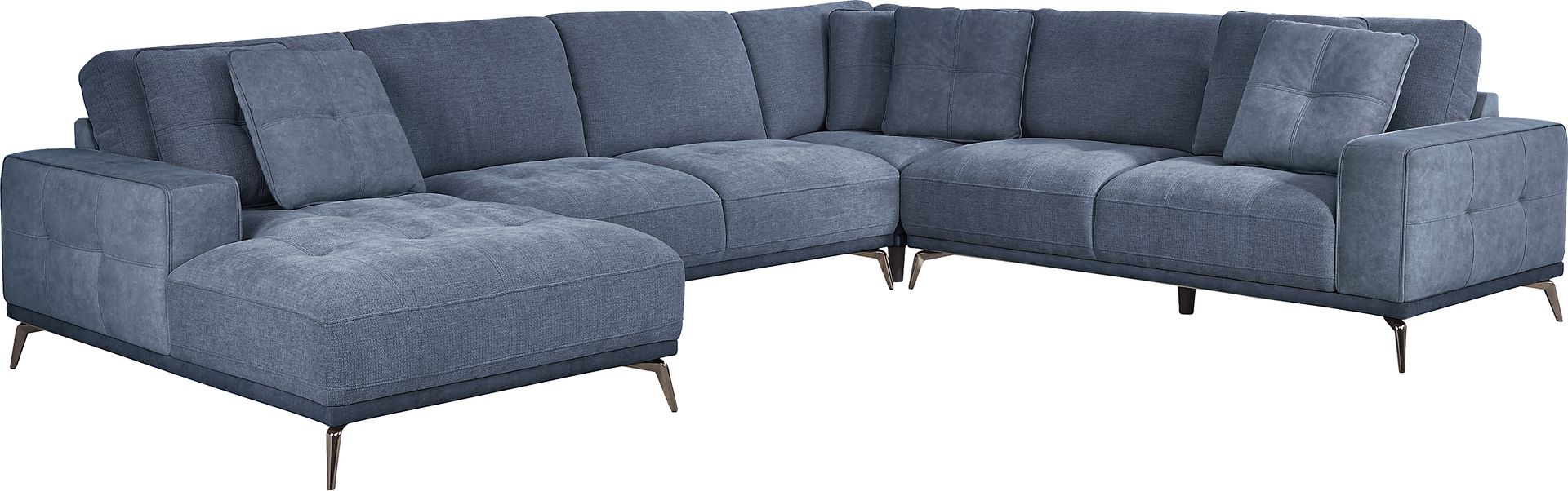 Valencia Blue 4 Pc Sectional - Image 1